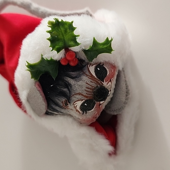 Vintage Annalee Christmas Mouse in Velour Santa Hat 1989 – 7” Holiday - Picture 3 of 9